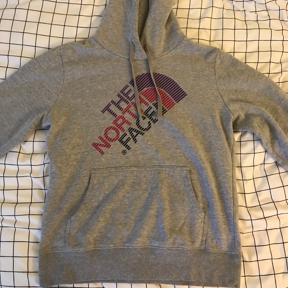 The North Face Grey Hoodie Size Medium TNF